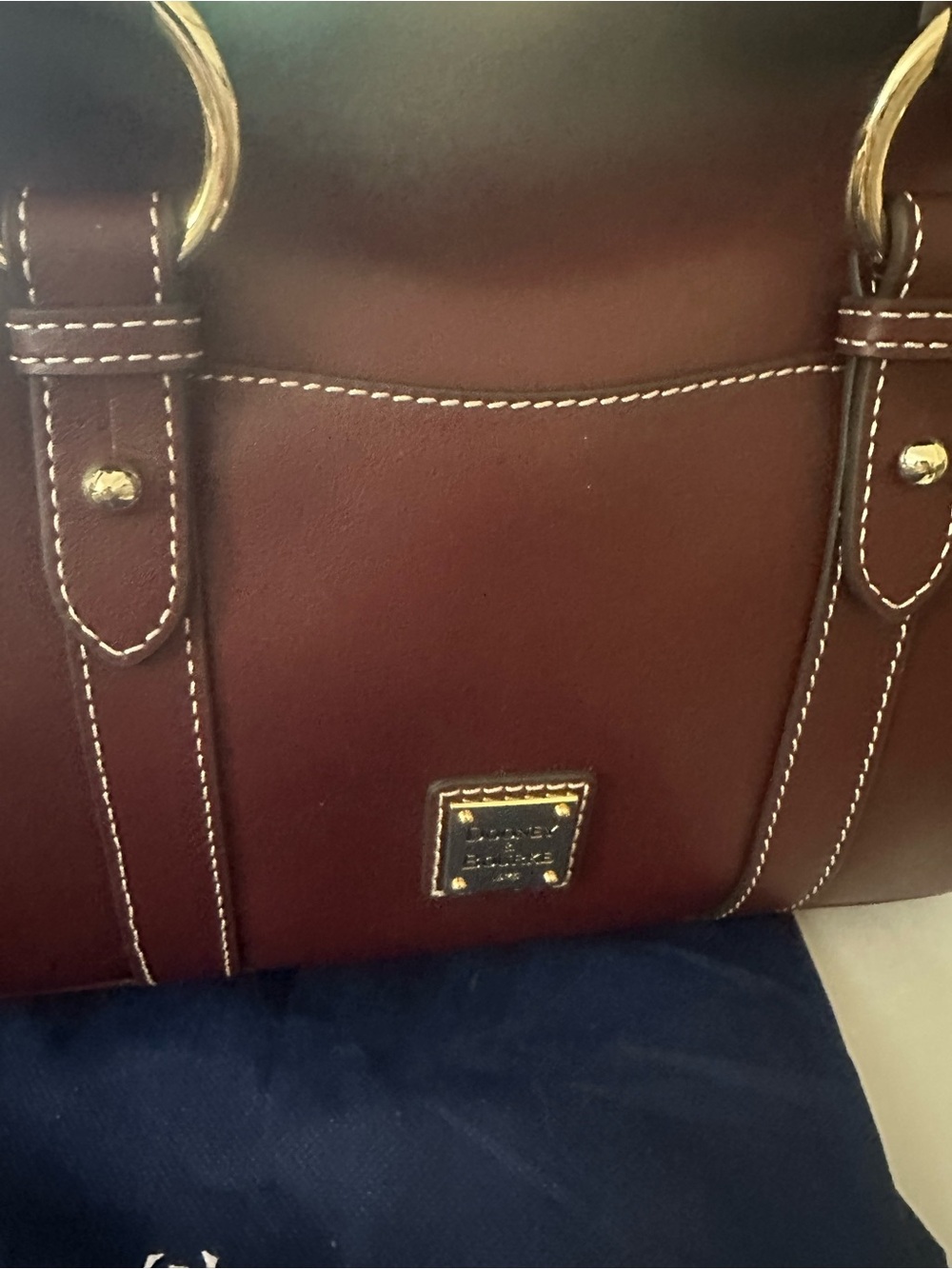 Dooney & Bourke Smooth Italian Burgundy Leather Satchel w/Wallet 8.5 x 4 Set - Picture 8 of 17